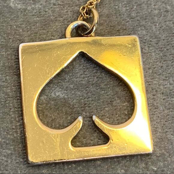 KATE Spade gold tone square spade pendant necklace - Picture 4 of 6